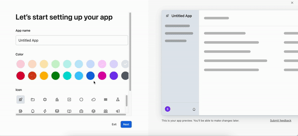 A Gif of Airtable's personalized onboarding