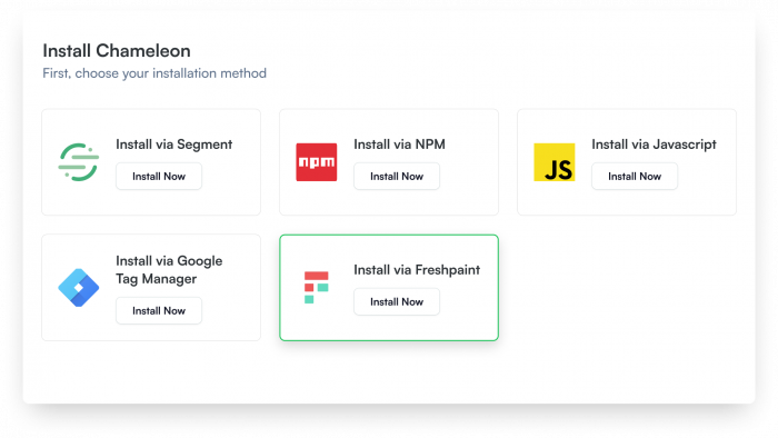 Install Chameleon using Freshpaint